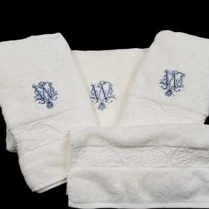 Waterford for the Bath Towel Set 5 Piece Ivory Bath, Hand Towels & Washc…